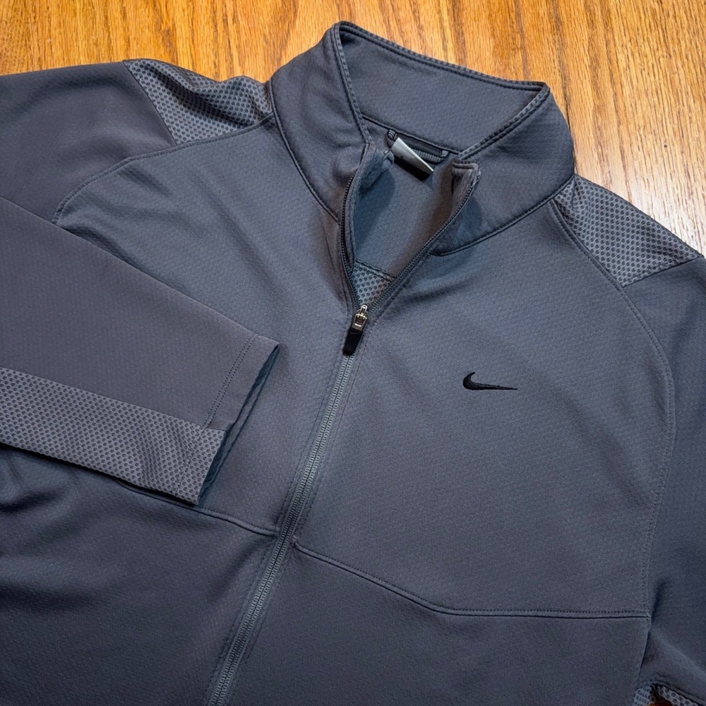 Nike Sphere Dry Jacket Mens XL Grey Full Zip Mesh Panel Track Top